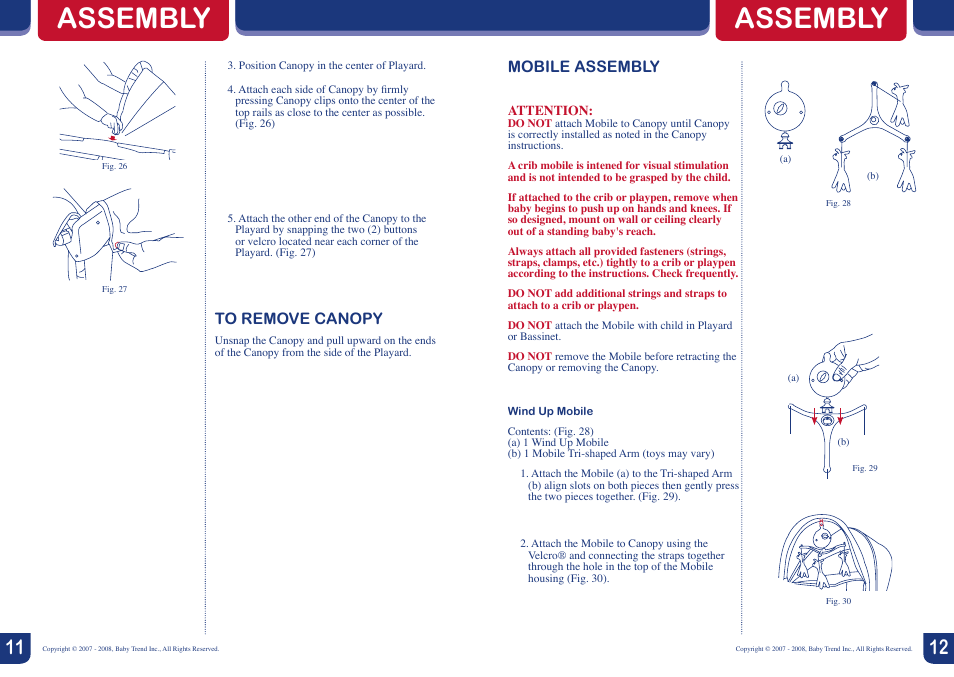 Assembly | BabyTrend 8263BCC - DELUXE NURSERY CENTER - ZANZIBAR User Manual | Page 7 / 10