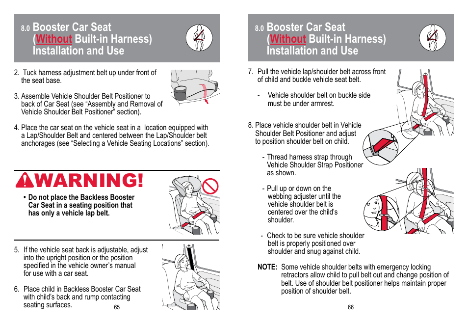 Warning | BabyTrend HYBRID 3-IN-1 User Manual | Page 34 / 48