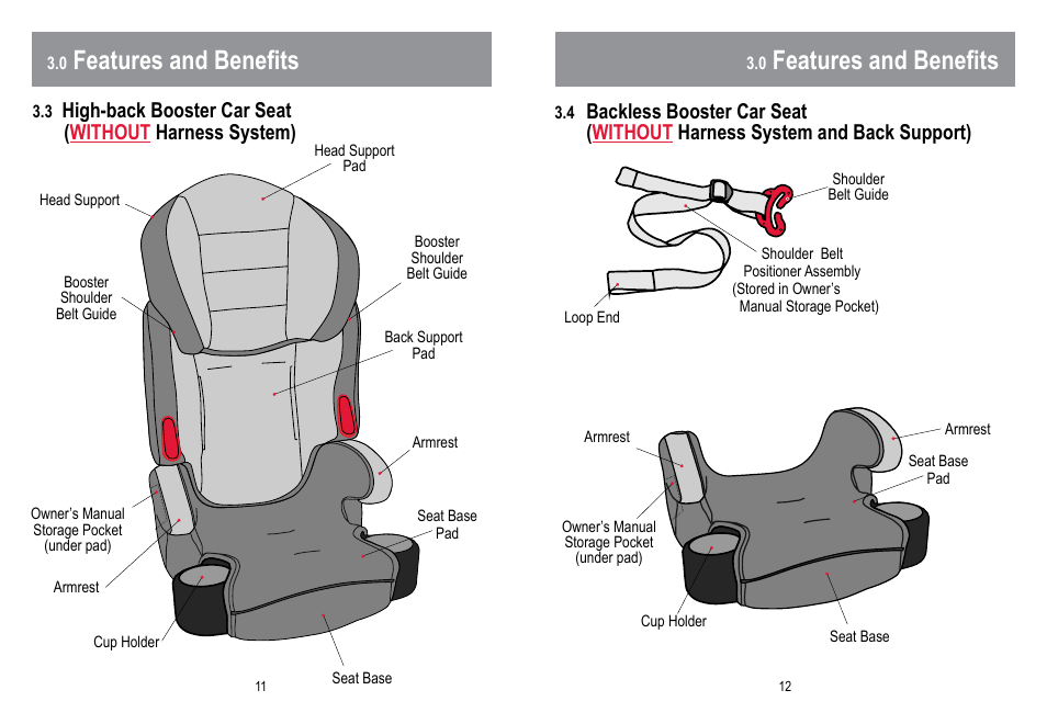 Features and benefits | BabyTrend HYBRID 3-IN-1 User Manual | Page 7 / 48
