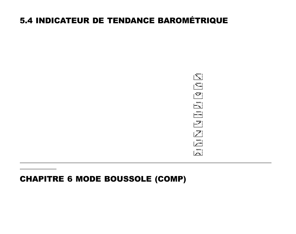 4 indicateur de tendance barométrique, Chapitre 6 mode boussole (comp) | SUUNTO Advizor User Manual | Page 103 / 470