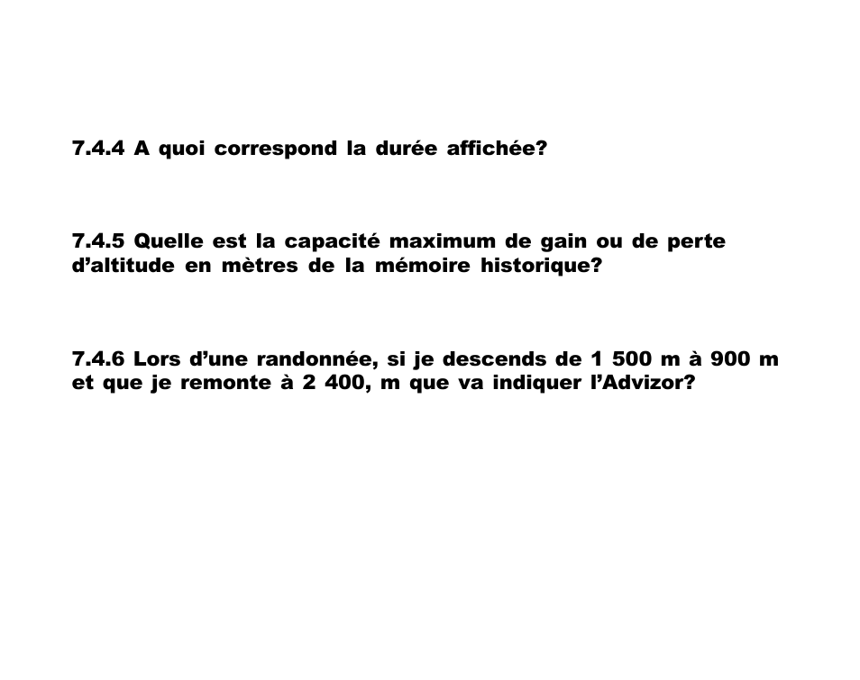 4 a quoi correspond la durée affichée | SUUNTO Advizor User Manual | Page 110 / 470