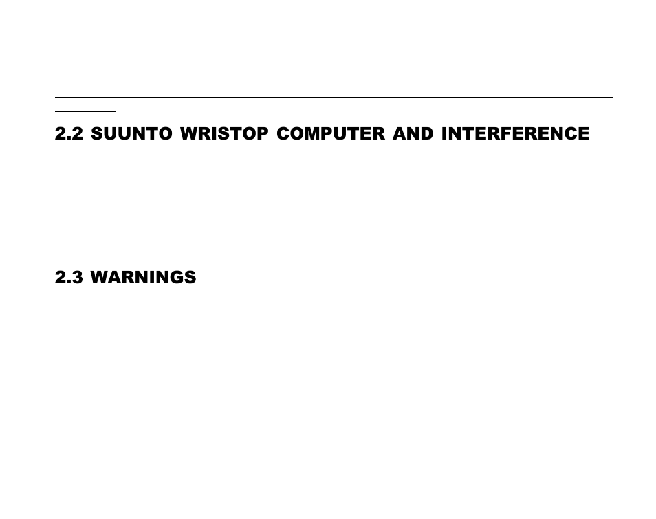 2 suunto wristop computer and interference, 3 warnings | SUUNTO Advizor User Manual | Page 20 / 470