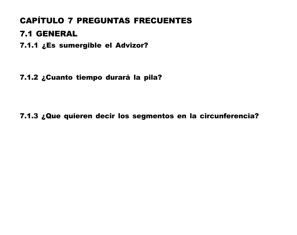 Capítulo 7 preguntas frecuentes, 1 general, Capítulo 7 preguntas frecuentes 7.1 general | SUUNTO Advizor User Manual | Page 231 / 470