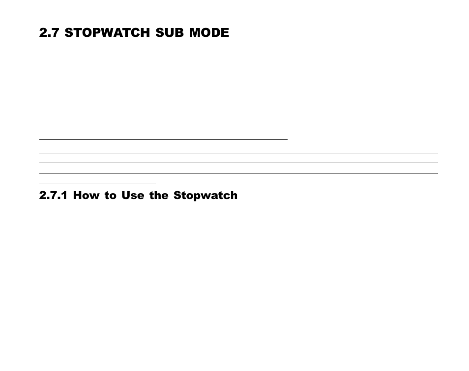 7 stopwatch sub mode, 1 how to use the stopwatch | SUUNTO Advizor User Manual | Page 24 / 470