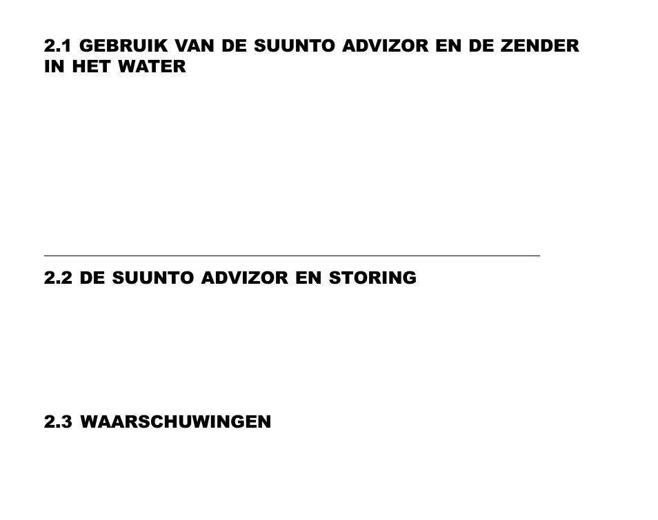 2 de suunto advizor en storing, 3 waarschuwingen | SUUNTO Advizor User Manual | Page 315 / 470