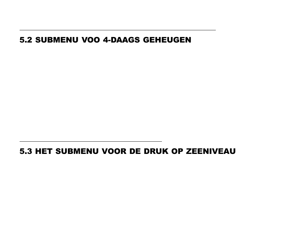 2 submenu voor 4-daags geheugen, 3 het submenu voor de druk op zeeniveau, 2 submenu voo 4-daags geheugen | SUUNTO Advizor User Manual | Page 341 / 470