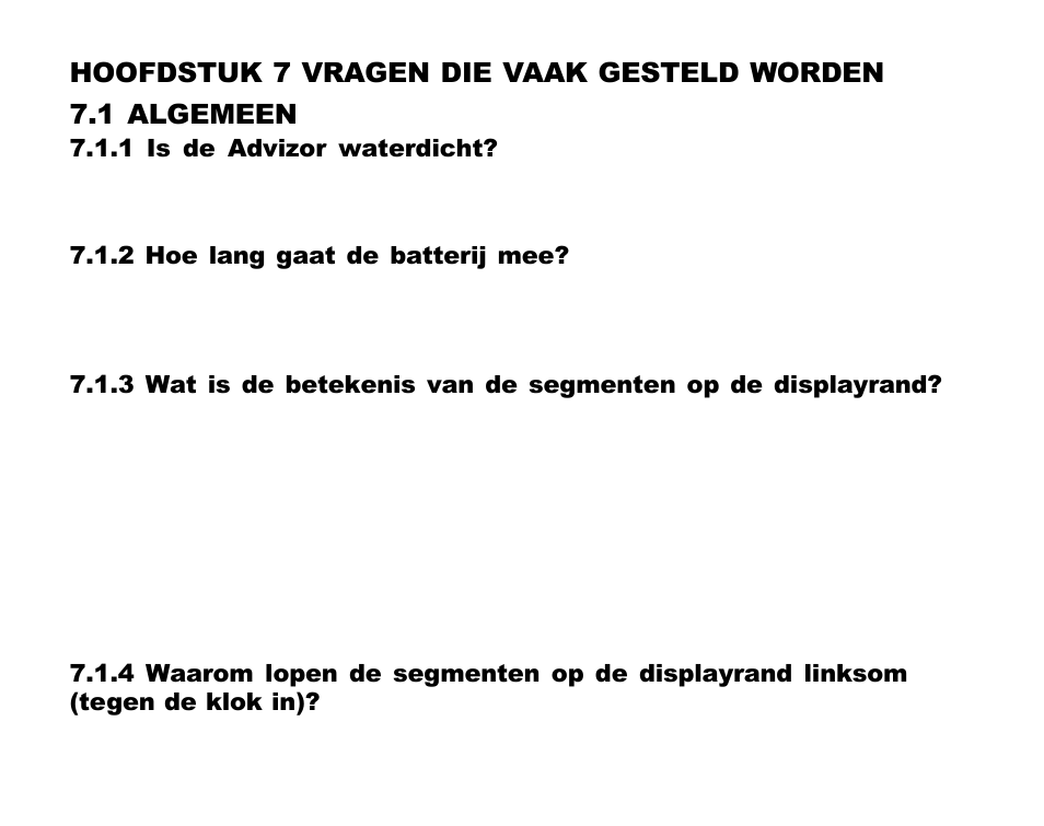 Hoofdstuk 7 vragen die vaak gesteld worden, 1 algemeen | SUUNTO Advizor User Manual | Page 347 / 470