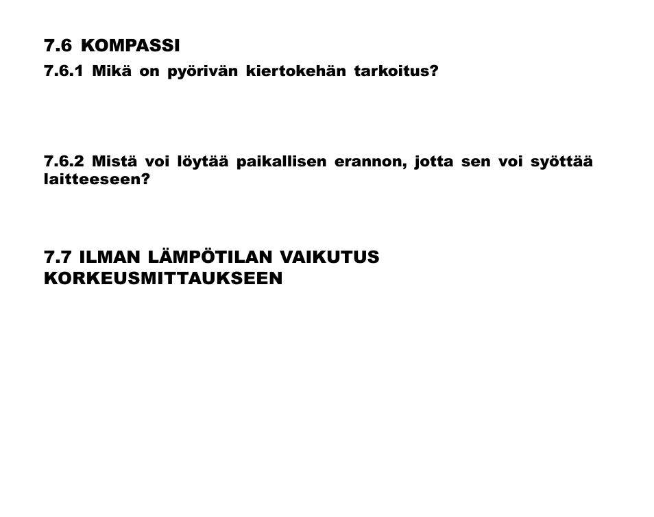 6 kompassi, 7 ilman lämpötilan vaikutus korkeusmittaukseen | SUUNTO Advizor User Manual | Page 407 / 470