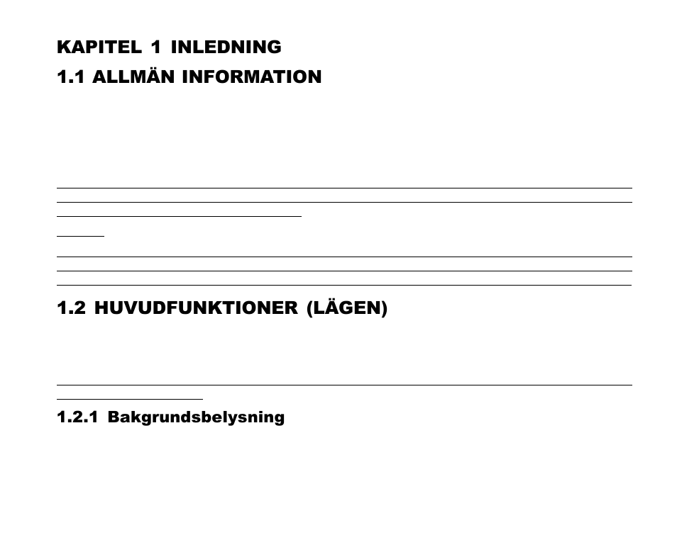 Kapitel 1 inledning, 1 allmän information, 2 huvudfunktioner (lägen) | Kapitel 1 inledning 1.1 allmän information, 1 bakgrundsbelysning | SUUNTO Advizor User Manual | Page 418 / 470