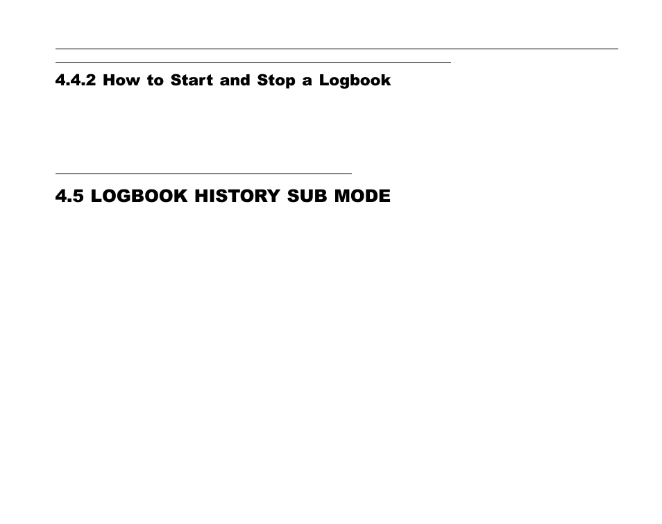 5 logbook history sub mode, 2 how to start and stop a logbook | SUUNTO Advizor User Manual | Page 42 / 470