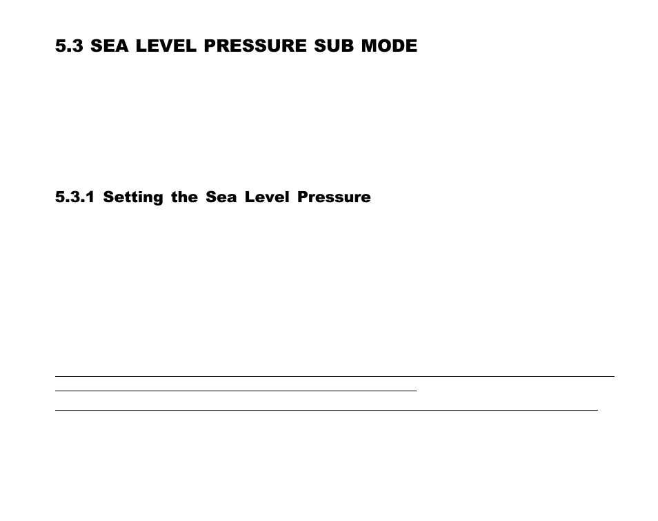 3 sea level pressure sub mode, 1 setting the sea level pressure | SUUNTO Advizor User Manual | Page 46 / 470