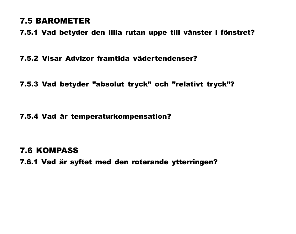 5 barometer, 6 kompass | SUUNTO Advizor User Manual | Page 461 / 470