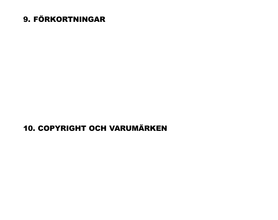 Förkortningar, Copyright och varumärken | SUUNTO Advizor User Manual | Page 466 / 470