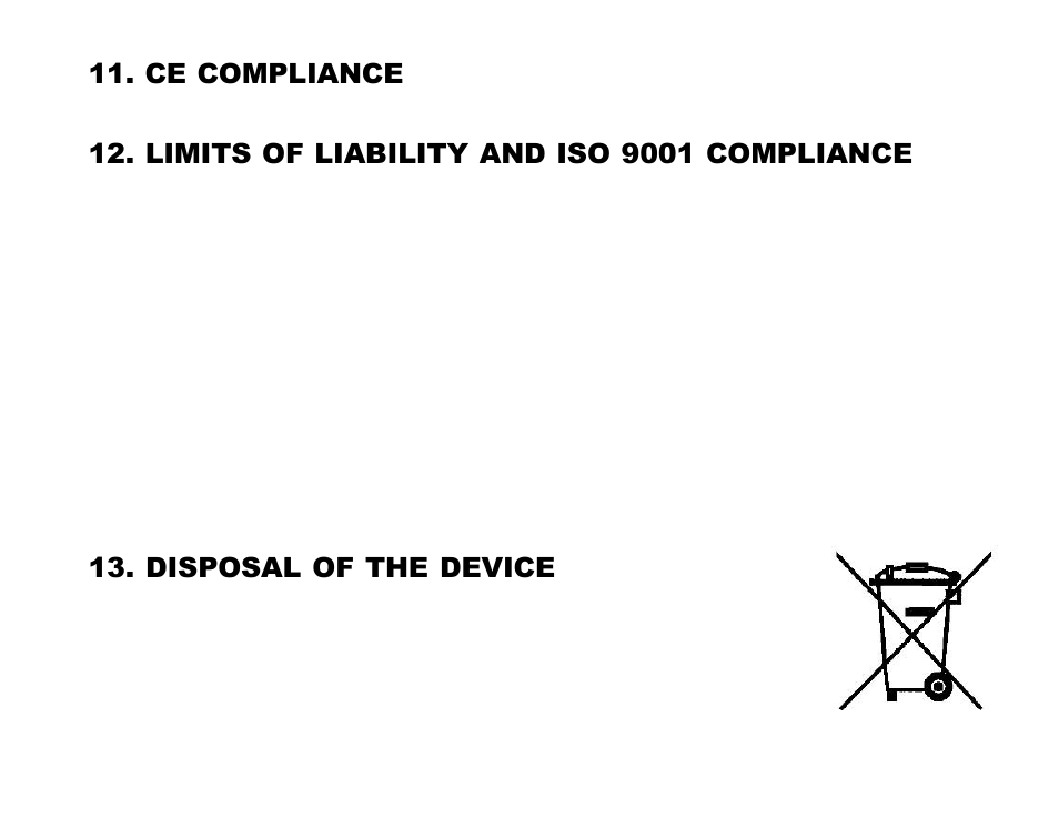 Ce compliance, Limits of liability and iso 9001 compliance, Disposal of the device | SUUNTO Advizor User Manual | Page 62 / 470