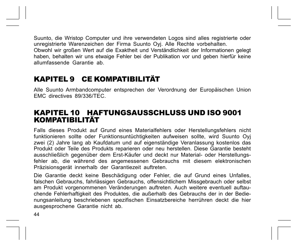 Kapitel 9 ce kompatibilität | SUUNTO Observer User Manual | Page 130 / 352