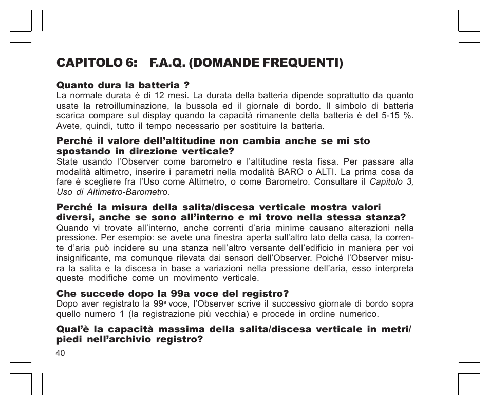 Capitolo 6: f.a.q. (domande frequenti) | SUUNTO Observer User Manual | Page 216 / 352