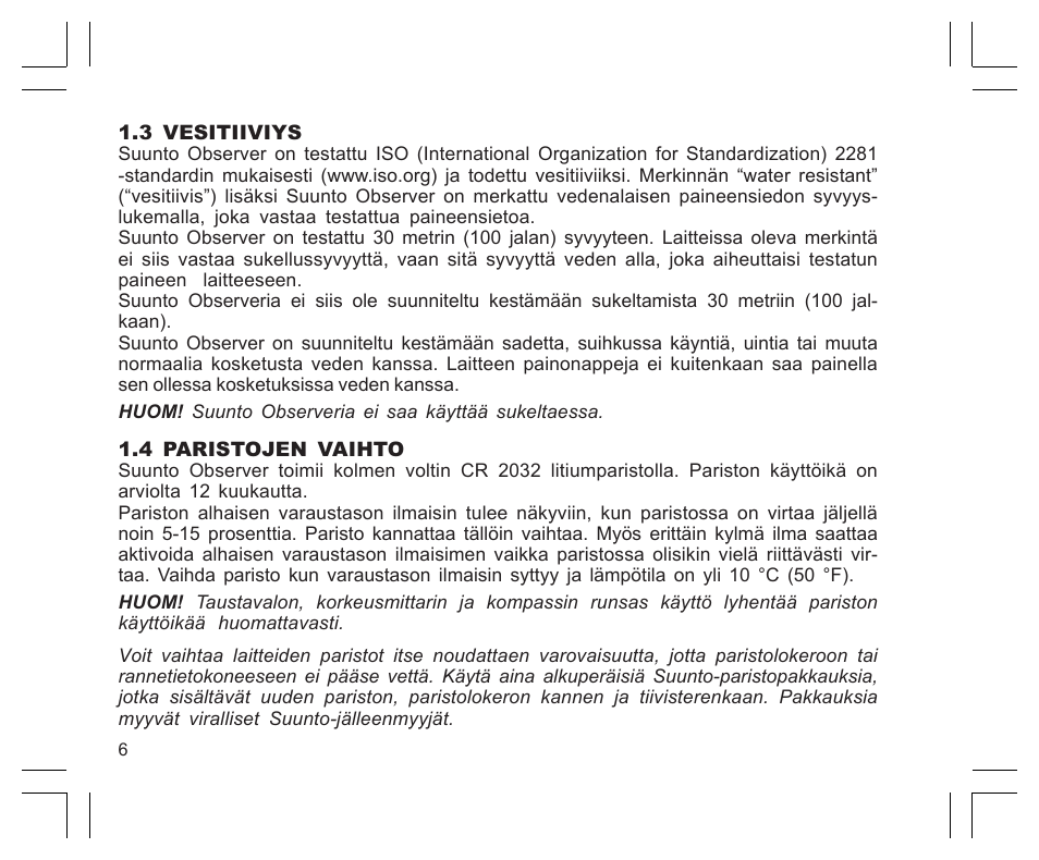 SUUNTO Observer User Manual | Page 270 / 352
