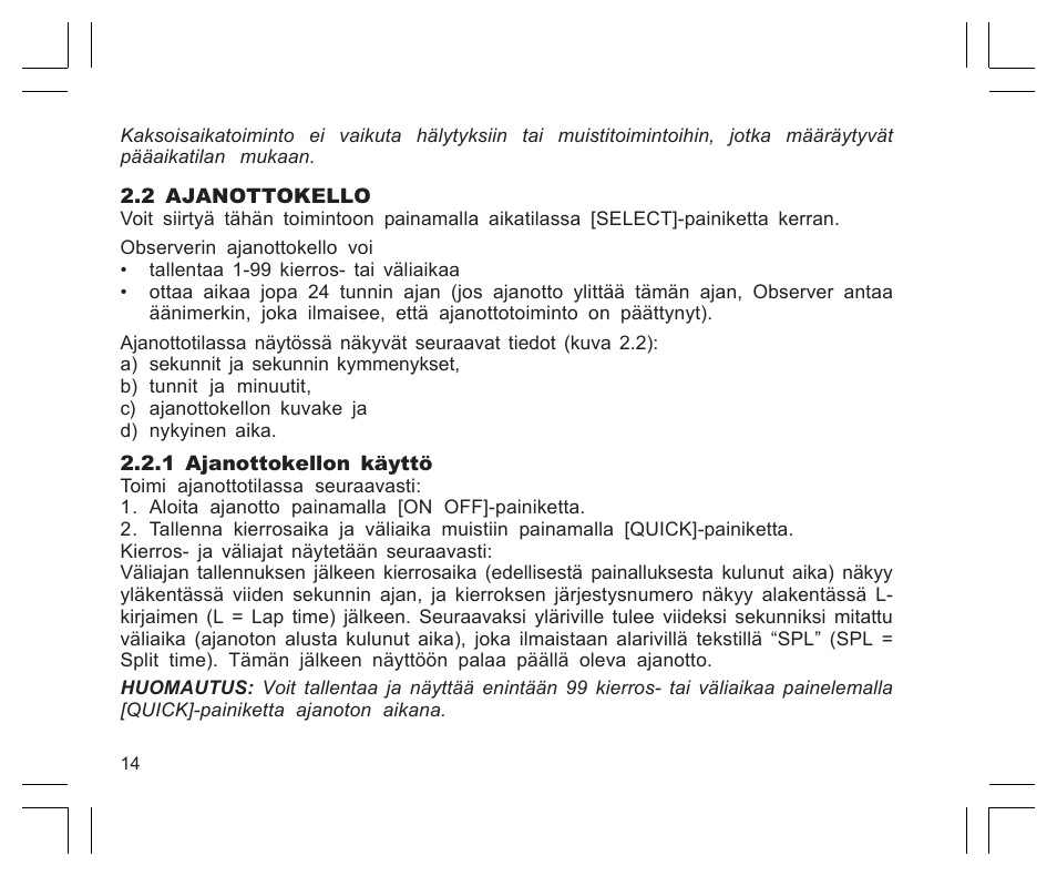 SUUNTO Observer User Manual | Page 278 / 352