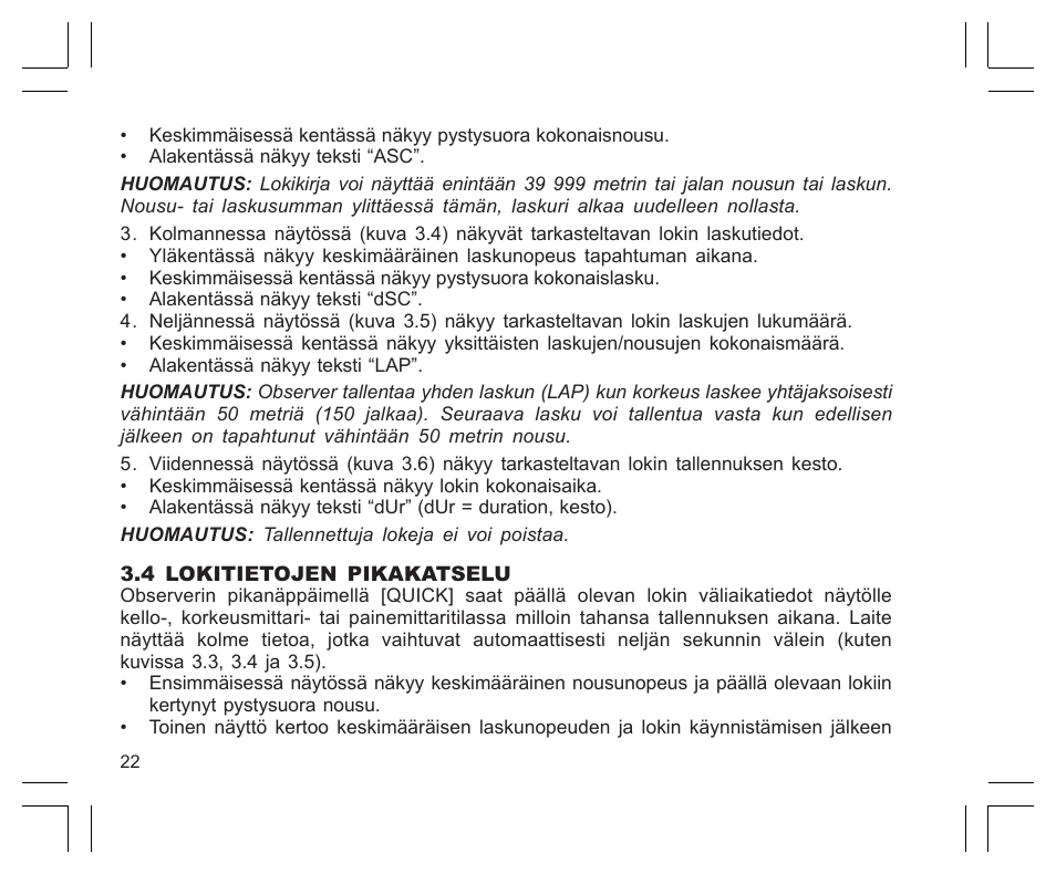 SUUNTO Observer User Manual | Page 286 / 352