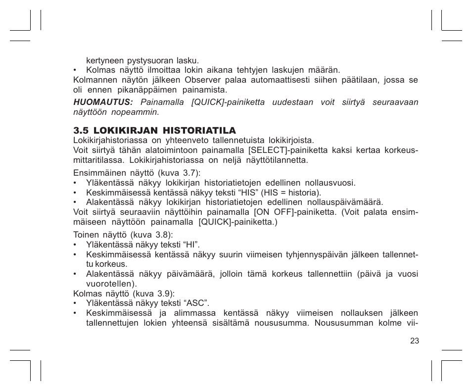 SUUNTO Observer User Manual | Page 287 / 352