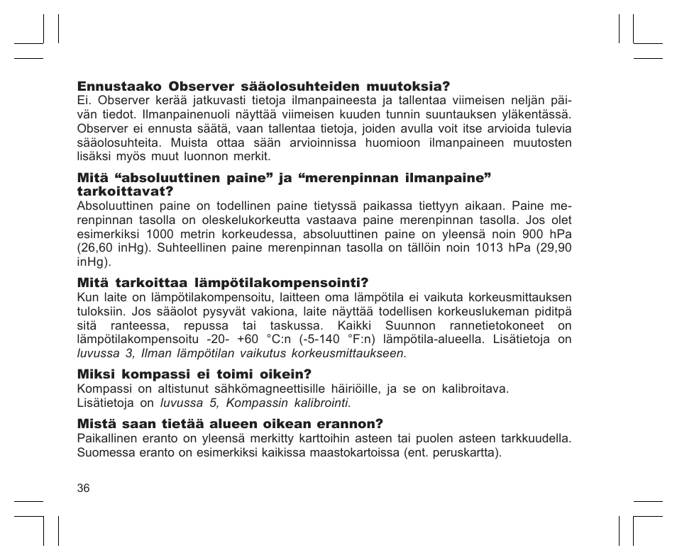 SUUNTO Observer User Manual | Page 300 / 352