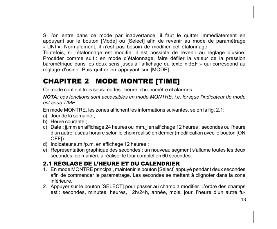 Chapitre 2 mode montre [time | SUUNTO Observer User Manual | Page 57 / 352