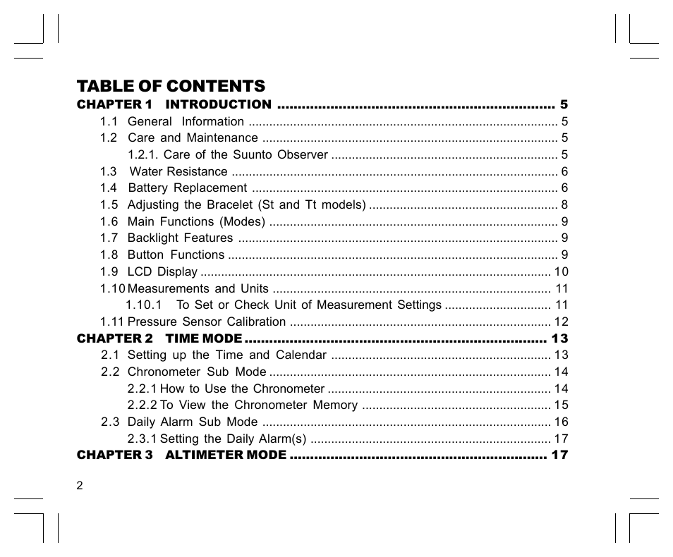 SUUNTO Observer User Manual | Page 6 / 352