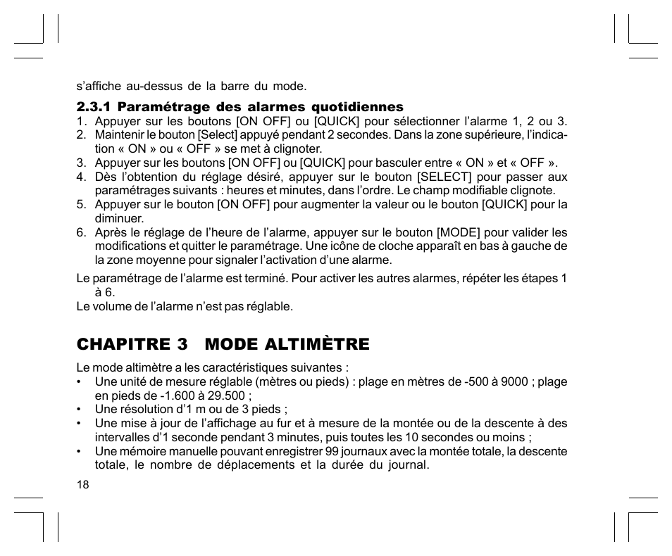 Chapitre 3 mode altimètre | SUUNTO Observer User Manual | Page 62 / 352