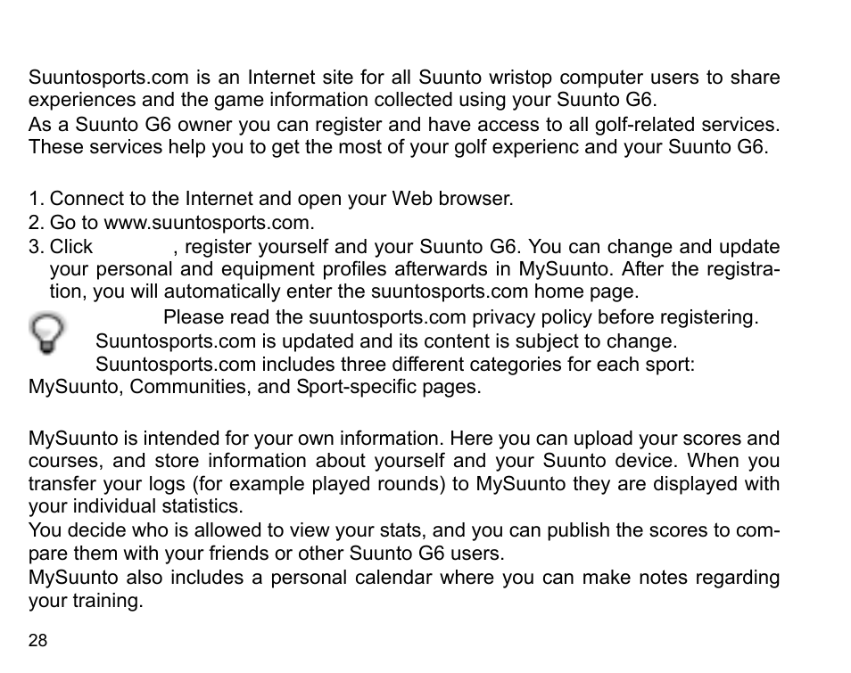 SUUNTO G6 & G6 Pro User Manual | Page 29 / 46