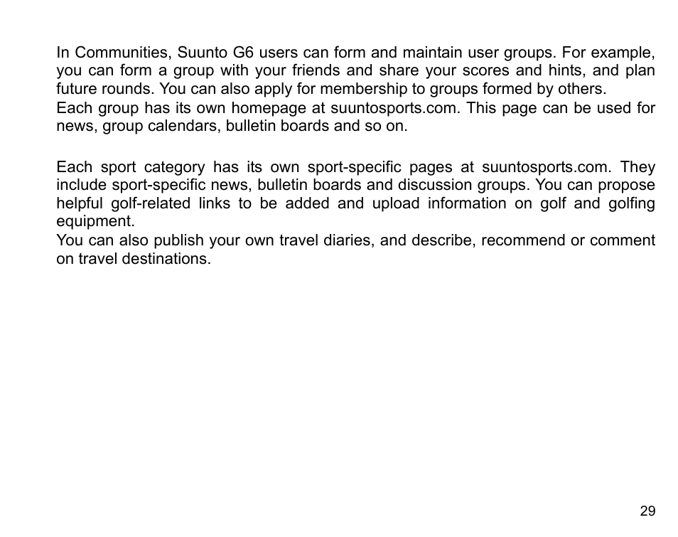 SUUNTO G6 & G6 Pro User Manual | Page 30 / 46