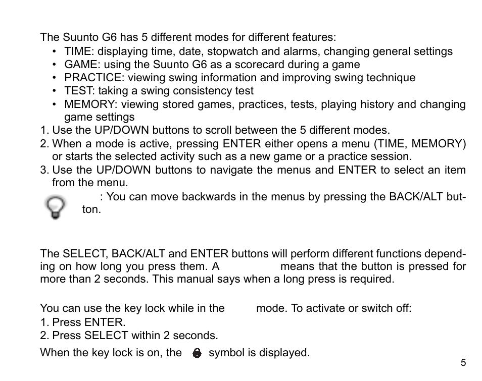 SUUNTO G6 & G6 Pro User Manual | Page 6 / 46