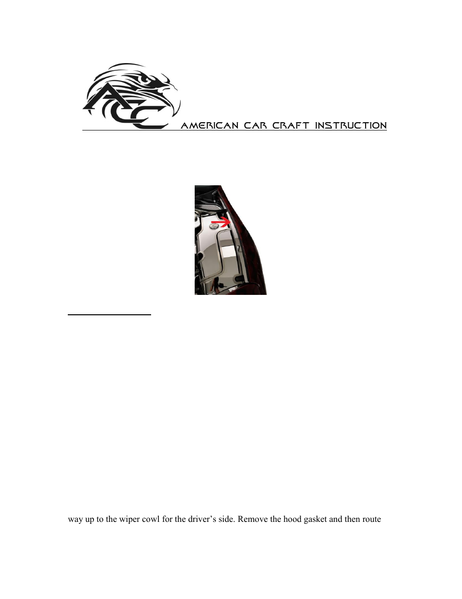 American Car Craft Corvette Inner Fender Liners 4Pc with Top Caps Polished 1997-2004 C5 & Z06 User Manual | 2 pages