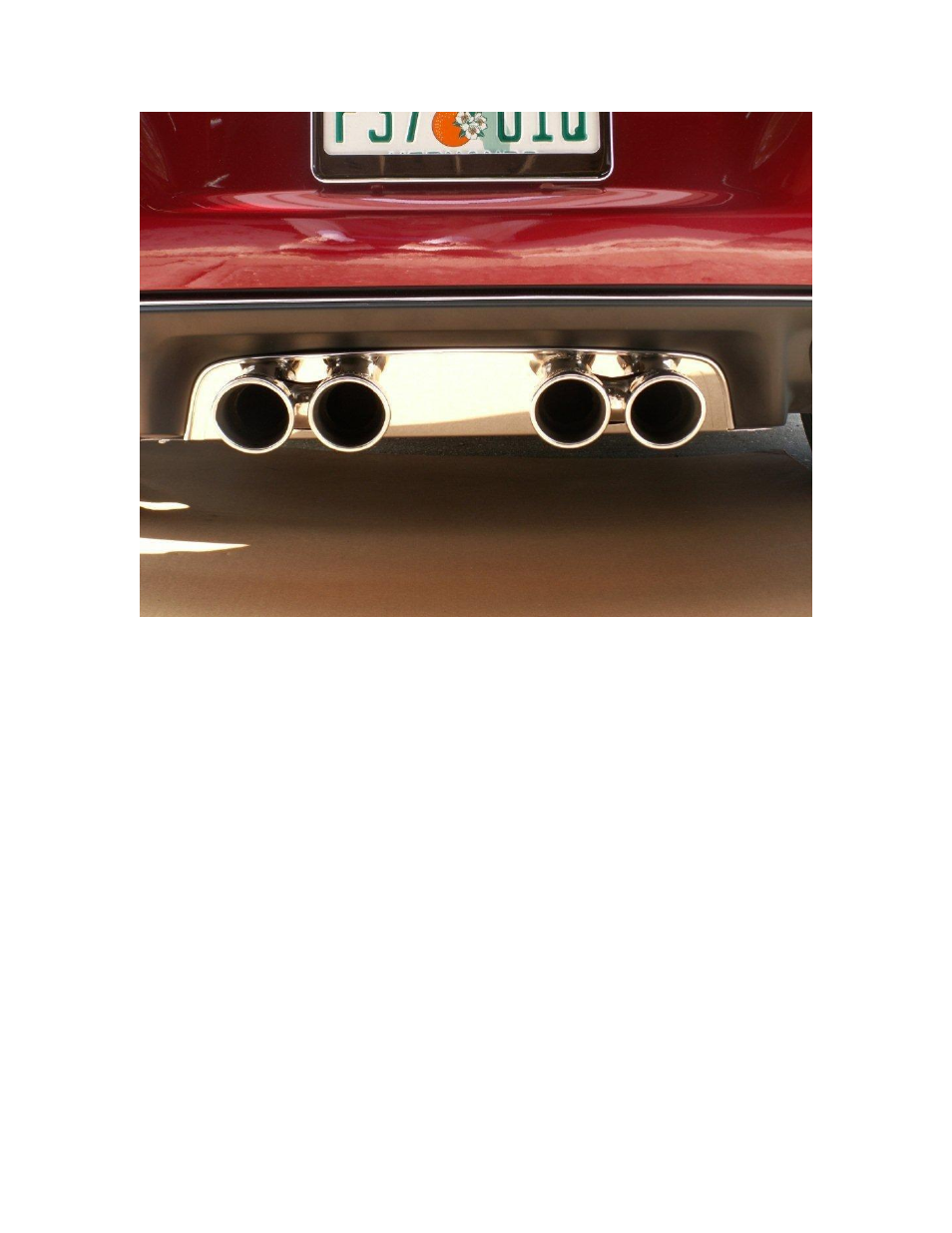 American Car Craft Corvette Exhaust Filler Panel GHL Quad 4.0 Tips Perforated 2005-2013 C6 User Manual | Page 3 / 4