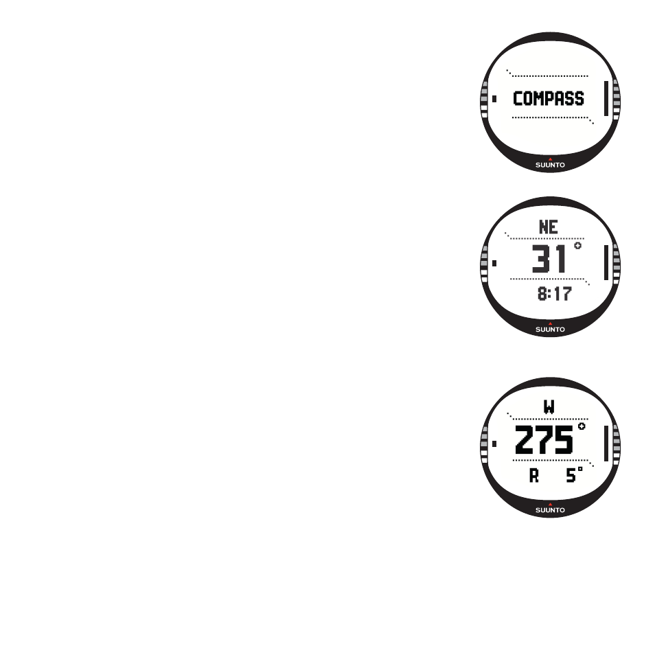 Compass mode, Main display | SUUNTO X10 User Manual | Page 32 / 98