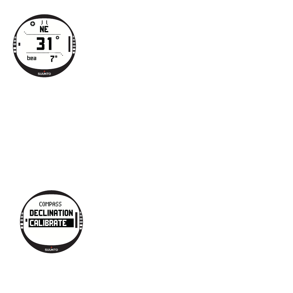 Calibrating the compass | SUUNTO X10 User Manual | Page 33 / 98