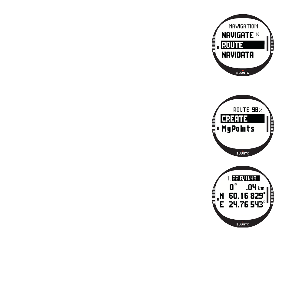 Creating a route | SUUNTO X10 User Manual | Page 38 / 98