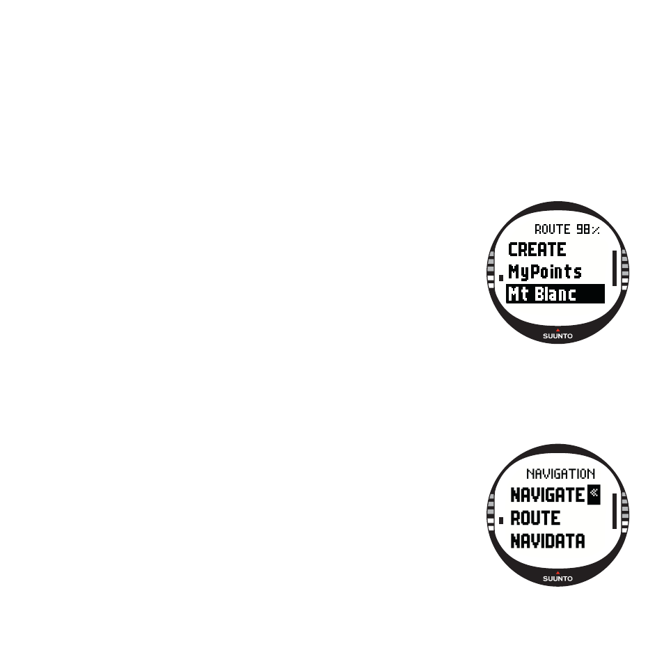 Using a route | SUUNTO X10 User Manual | Page 40 / 98