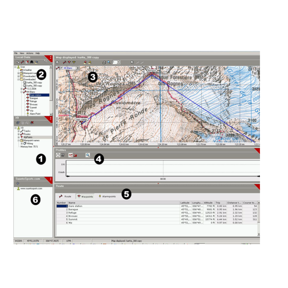 Suunto trek manager features | SUUNTO X10 User Manual | Page 71 / 98