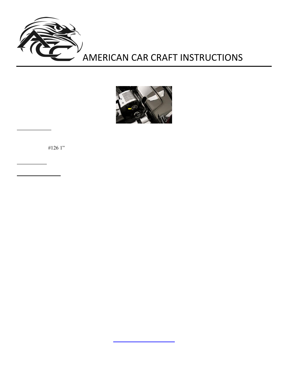 American Car Craft Corvette Alternator Pulley - Dress-Up Kit Polished 1997-2004 C5 & Z06 User Manual | 1 page