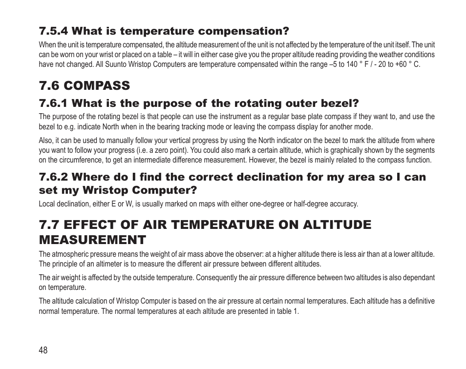 6 compass | SUUNTO Vector HR User Manual | Page 55 / 61