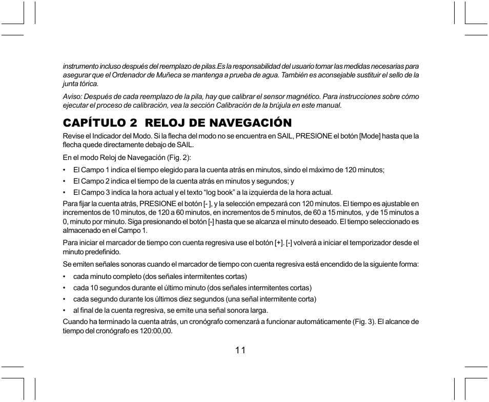 Capítulo 2 reloj de navegación | SUUNTO Yachtsman User Manual | Page 113 / 270