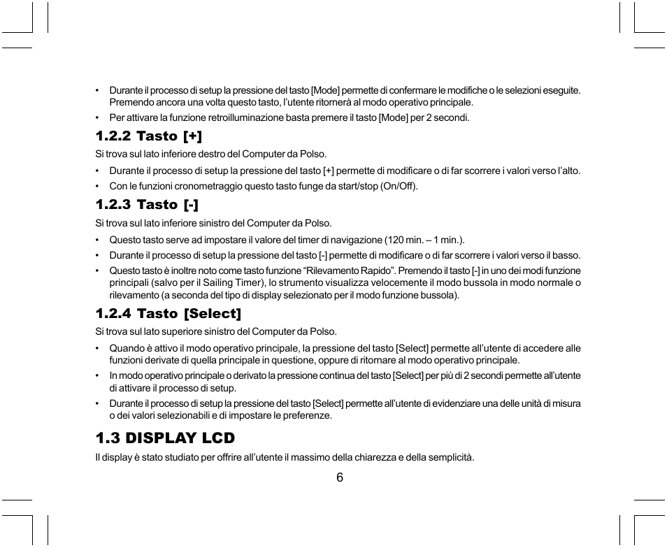 3 display lcd, 2 tasto, 3 tasto | 4 tasto [select | SUUNTO Yachtsman User Manual | Page 142 / 270