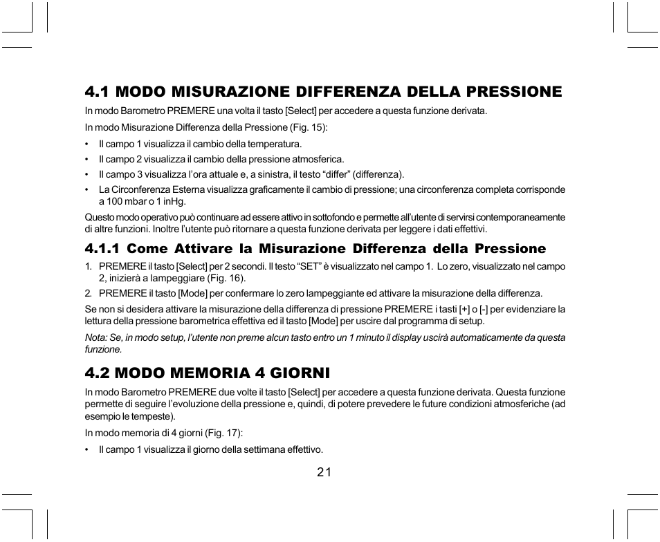 1 modo misurazione differenza della pressione | SUUNTO Yachtsman User Manual | Page 157 / 270