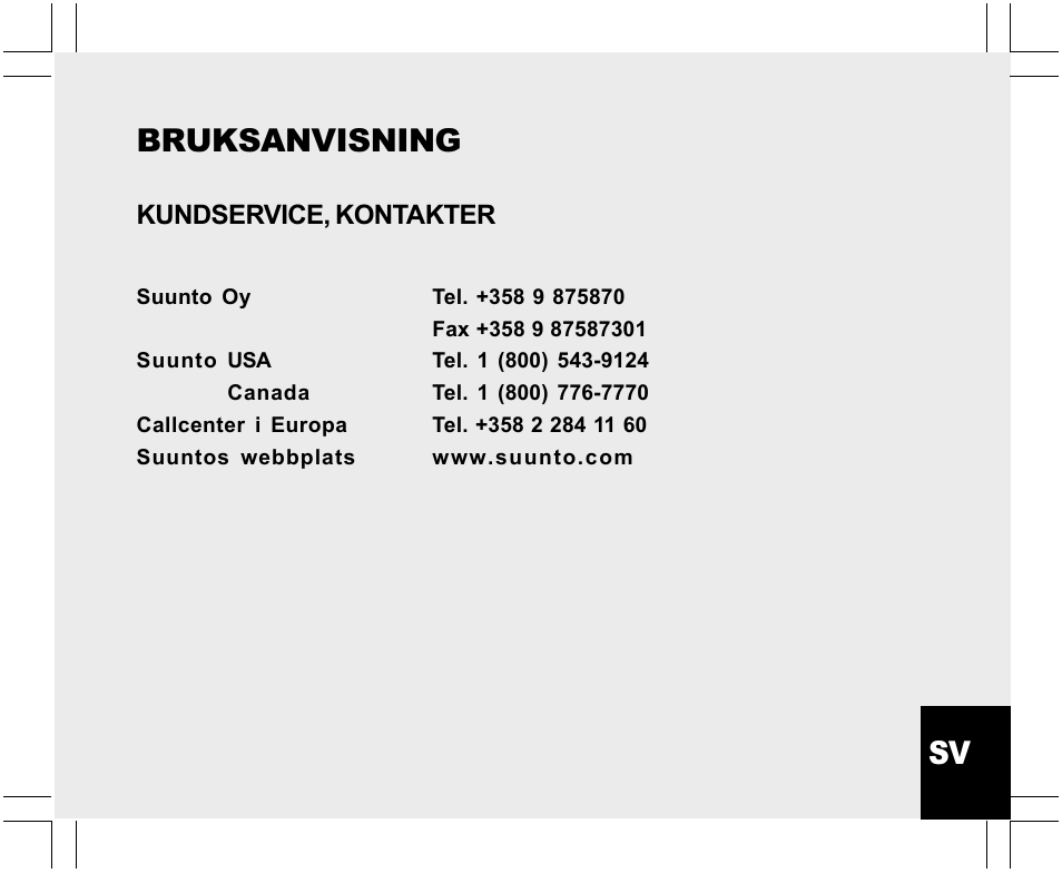 Bruksanvisning | SUUNTO Yachtsman User Manual | Page 237 / 270