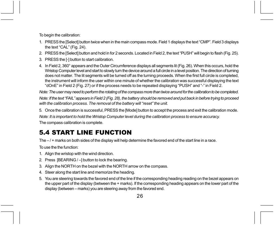 4 start line function | SUUNTO Yachtsman User Manual | Page 28 / 270