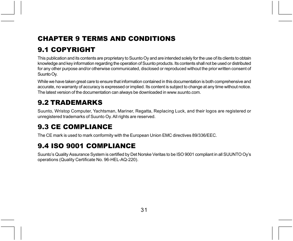 SUUNTO Yachtsman User Manual | Page 33 / 270