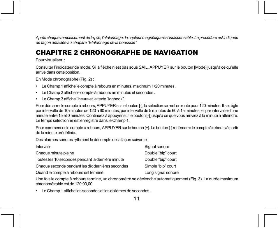 Chapitre 2 chronographe de navigation | SUUNTO Yachtsman User Manual | Page 45 / 270