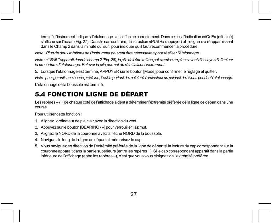 4 fonction ligne de départ | SUUNTO Yachtsman User Manual | Page 61 / 270