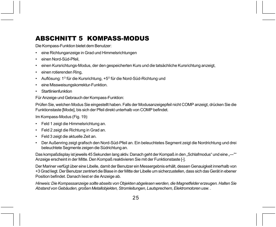 Abschnitt 5 kompass-modus | SUUNTO Yachtsman User Manual | Page 93 / 270