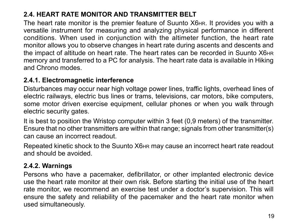 SUUNTO X6HR User Manual | Page 21 / 69